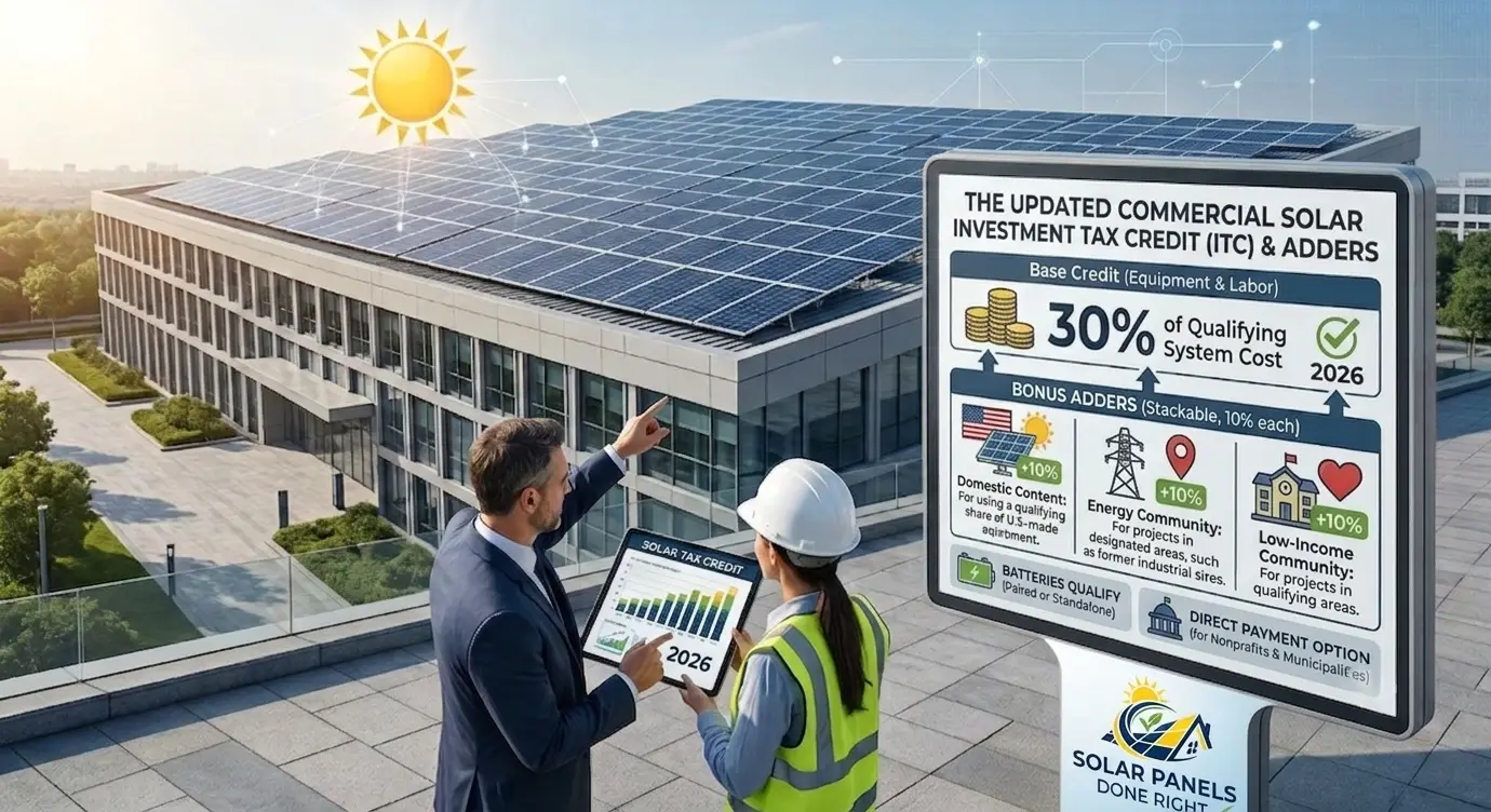 How the commercial solar tax credit works in 2026 — Solar Panels Done Right, Riverview FL