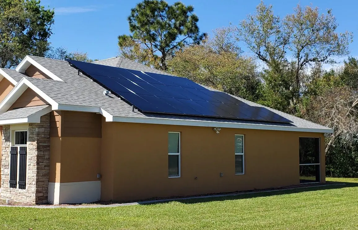 All-black solar panel installation on a Tampa Bay area home by May Electric Solar